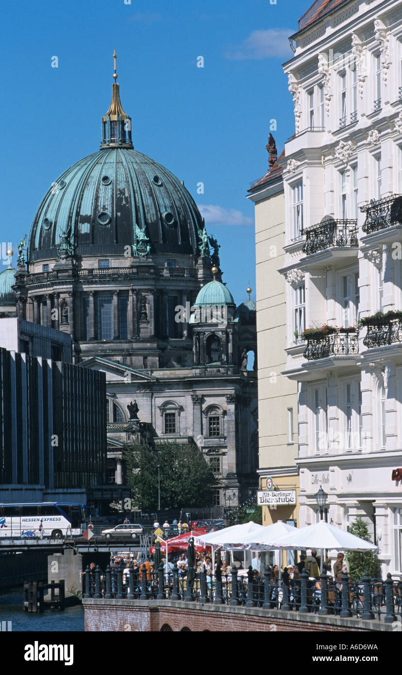 Europa Europe Germany Deutschland Berlin Mitte Nikolaiviertel Dom Nicolai Viertel Quarter Stock Photo