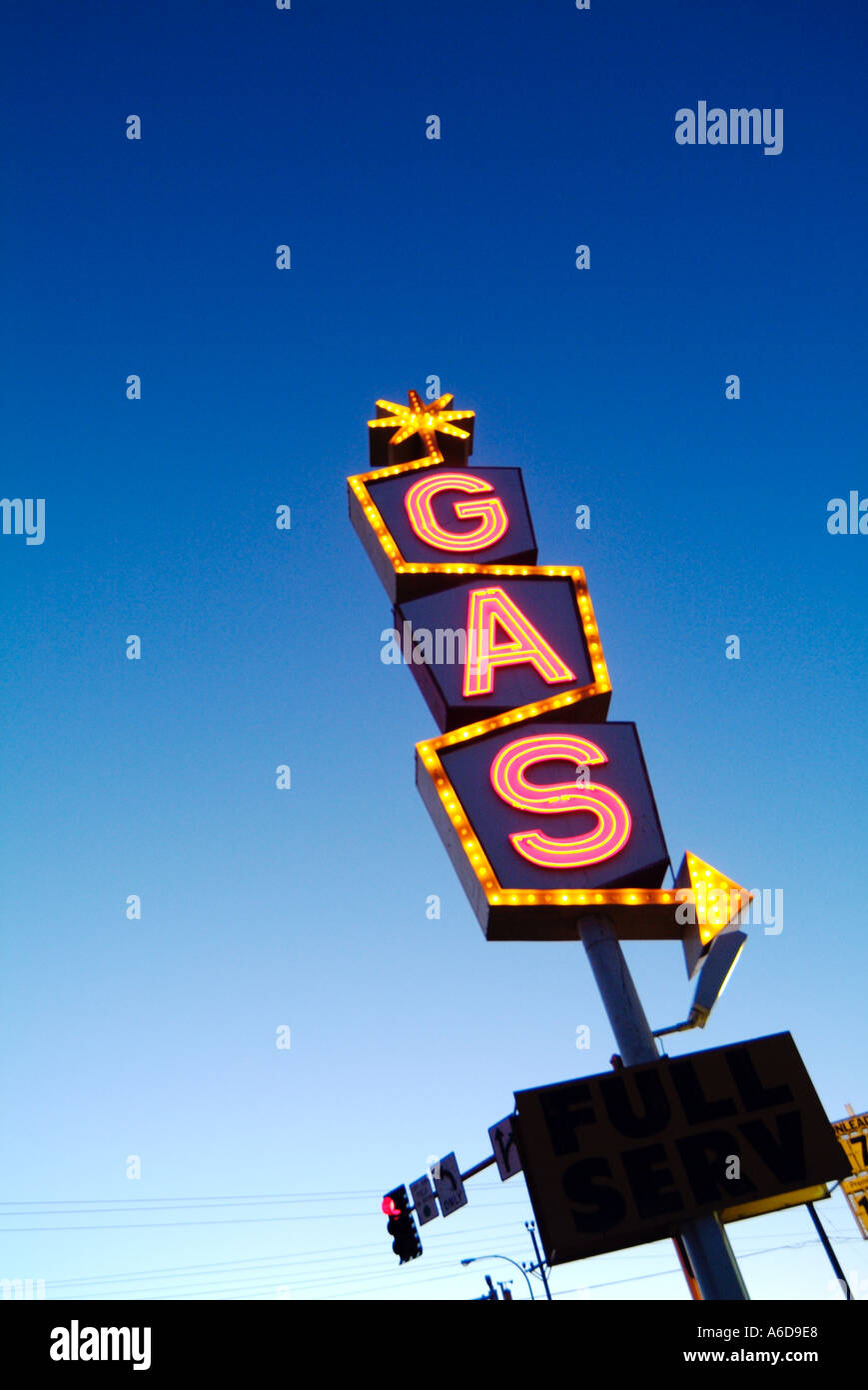 Neon sign gas fuel station hires stock photography and images Alamy