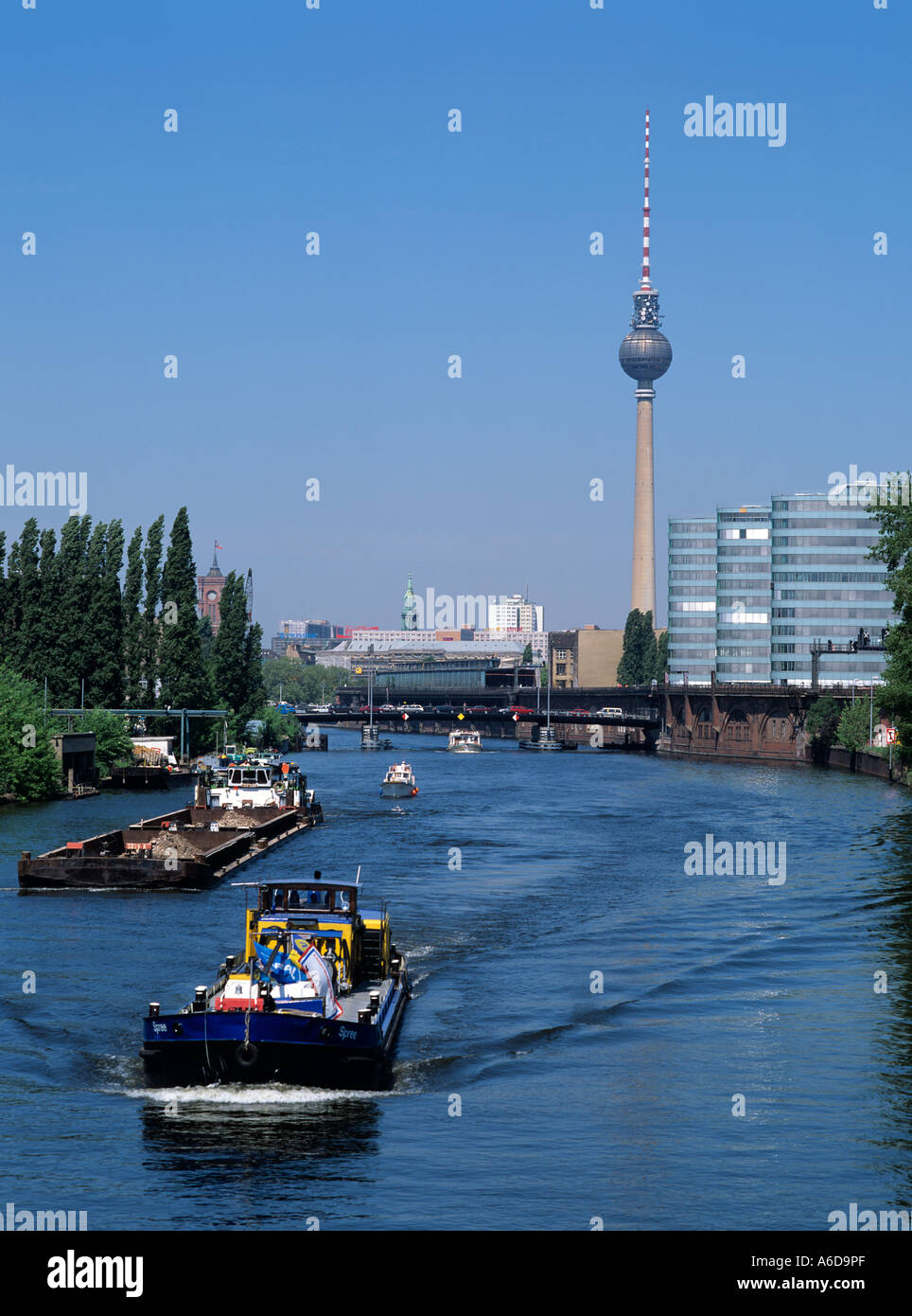 Europa Europe Germany Deutschland Berlin Mitte Spree Fernsehtuerme Fernsehturm  Trias Television Tower Trias Stock Photo