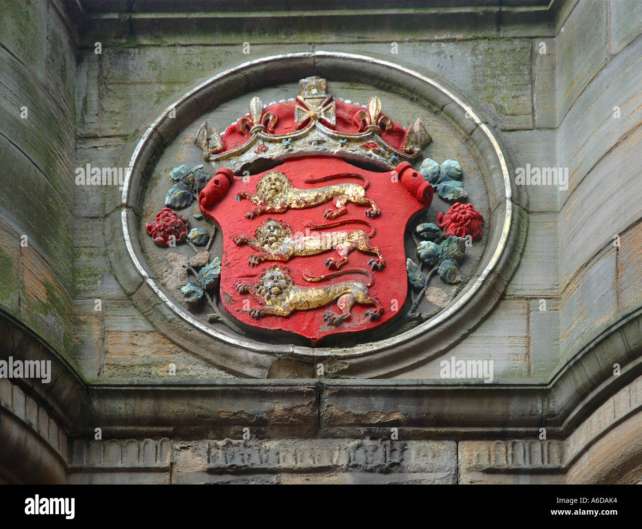 Coat of Arms on Mercat Cross, Edinburgh,Scotland,UK Stock Photo Alamy