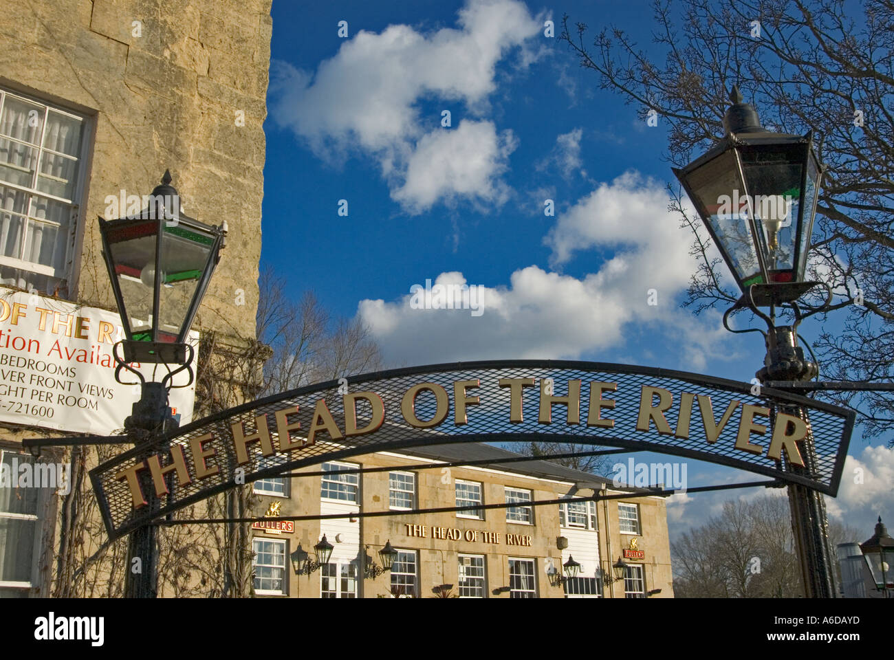 The Head of the River pub by the Thames at Folly Bridge Oxford, Oxfordshire, England, UK Stock