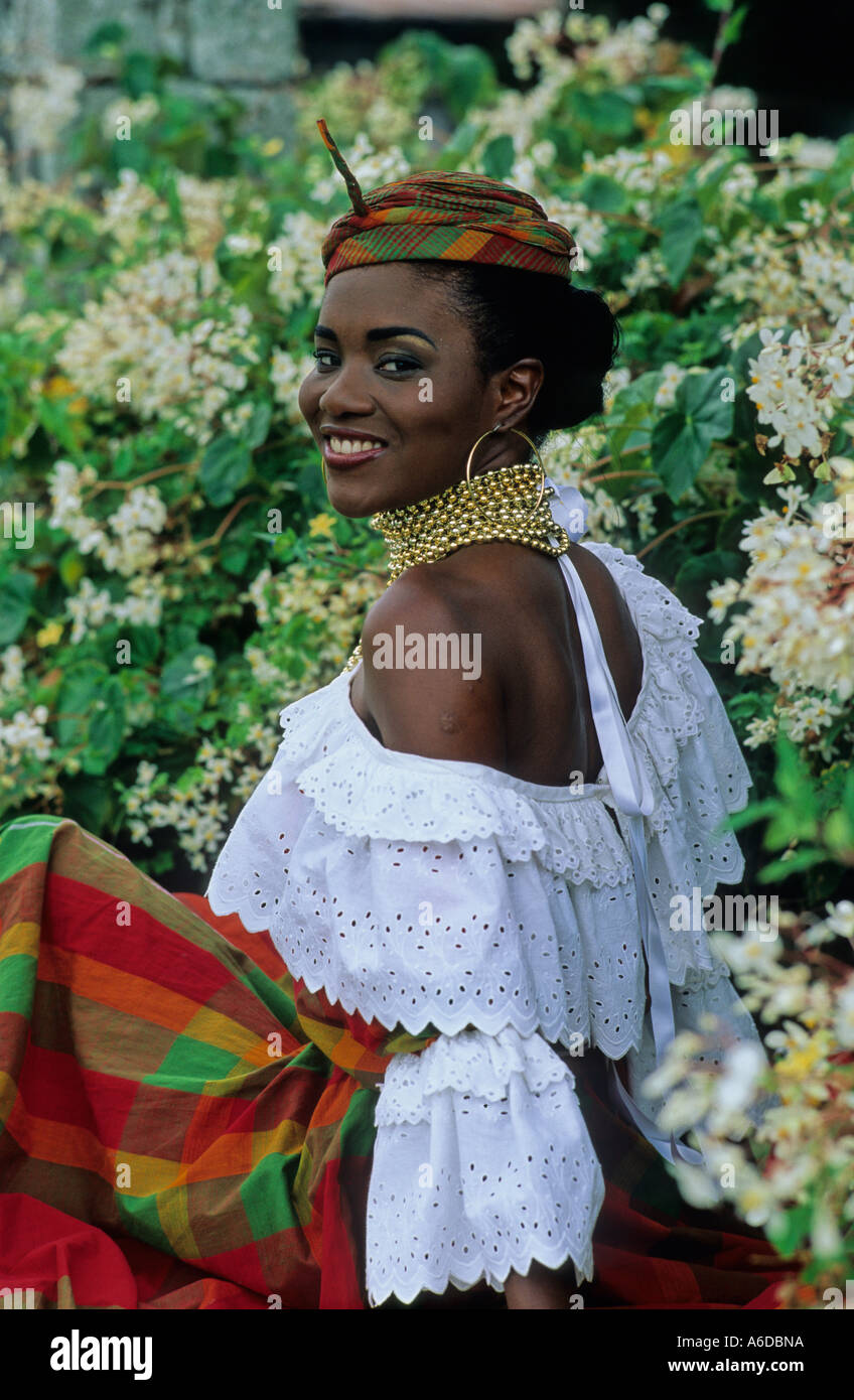 Creole woman. Martinique Caribbean Stock Photo - Alamy