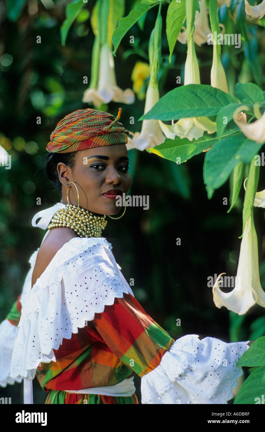 Creole woman. Martinique Caribbean Stock Photo Alamy
