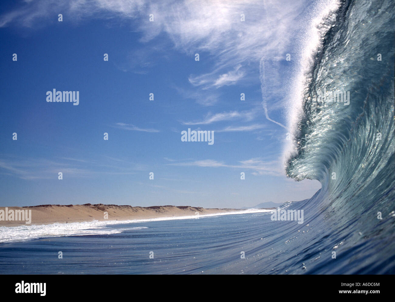 Sea wave nobody curling hi-res stock photography and images - Alamy