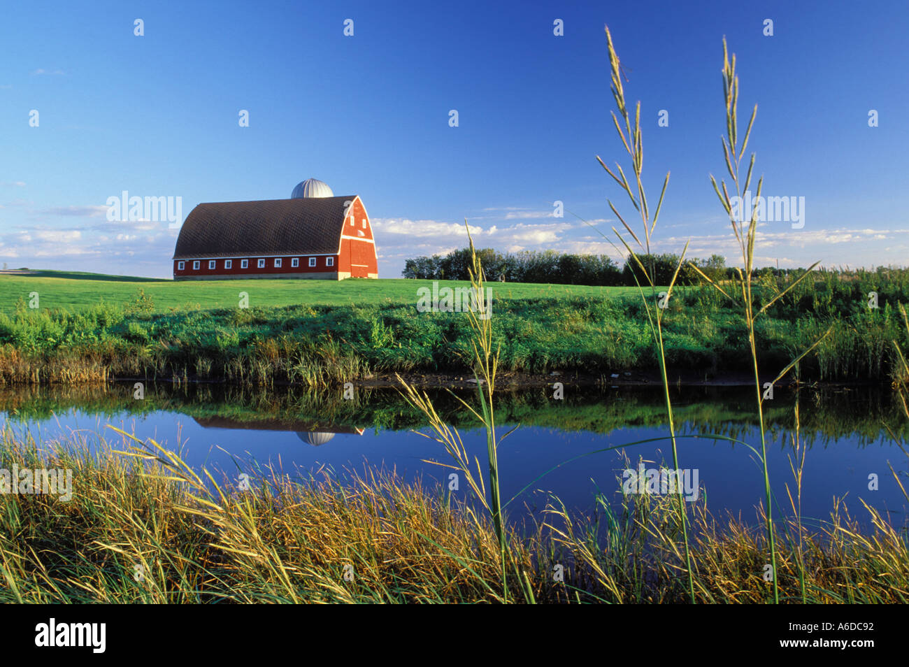 Farm Scene in North Dakota Stock Photo Alamy