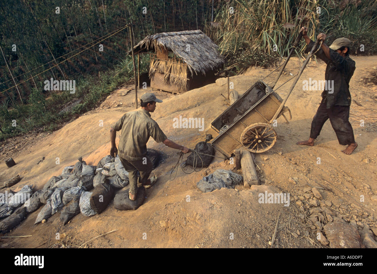 Tin mining operations, Thai Nguyen Province, Vietnam Stock Photo