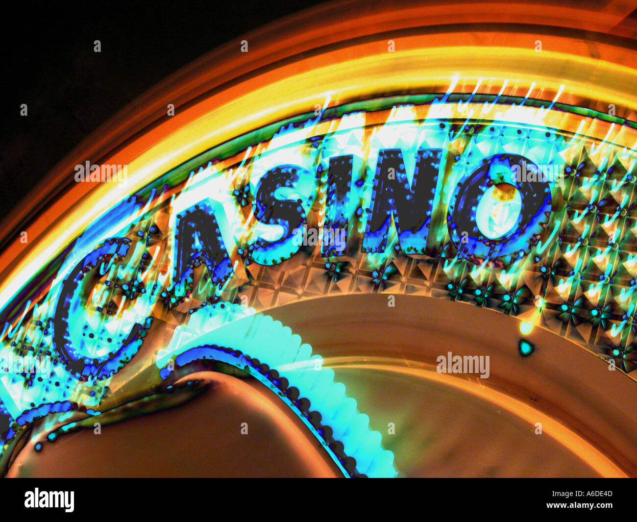 Casino sign neon Stock Photo