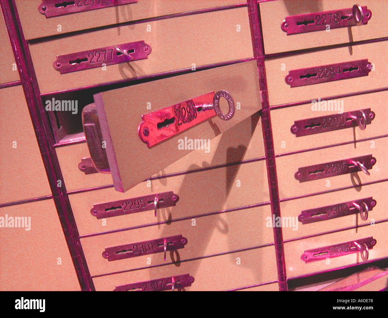 safety boxes with keys Stock Photo Alamy