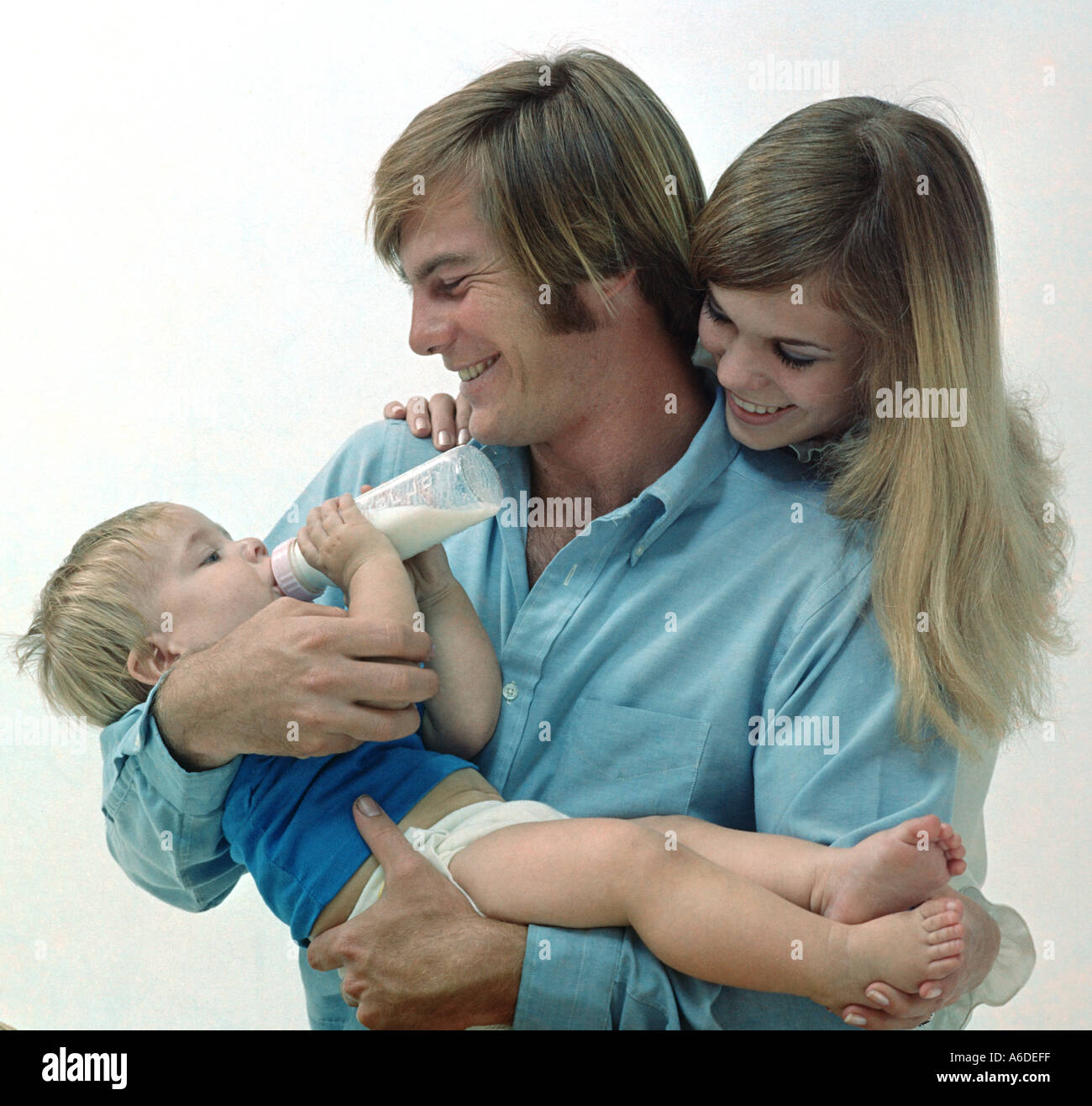 married couple with baby Stock Photo