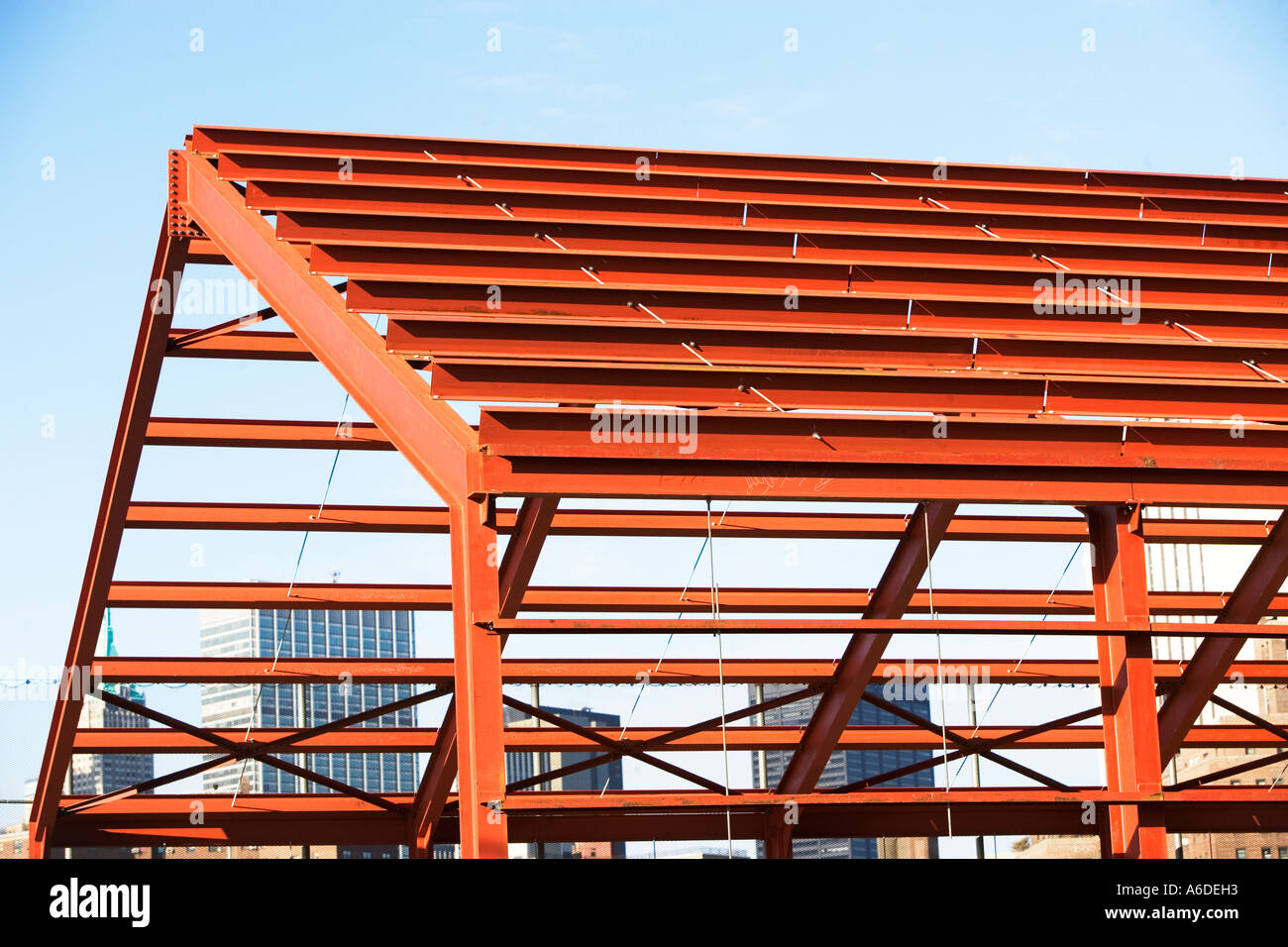 NEW BUILDING FRAMING, STEEL FRAMING, CONSTRUCTION Stock Photo Alamy