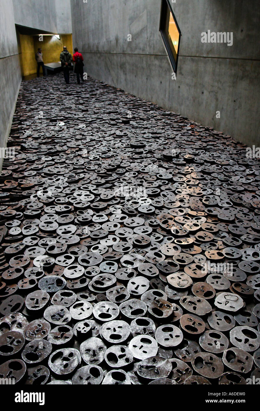 The 'Fallen Leaves' installation at the Museum of Jewish Life in Berlin. The installation is by Menashe Kadishman Stock Photo