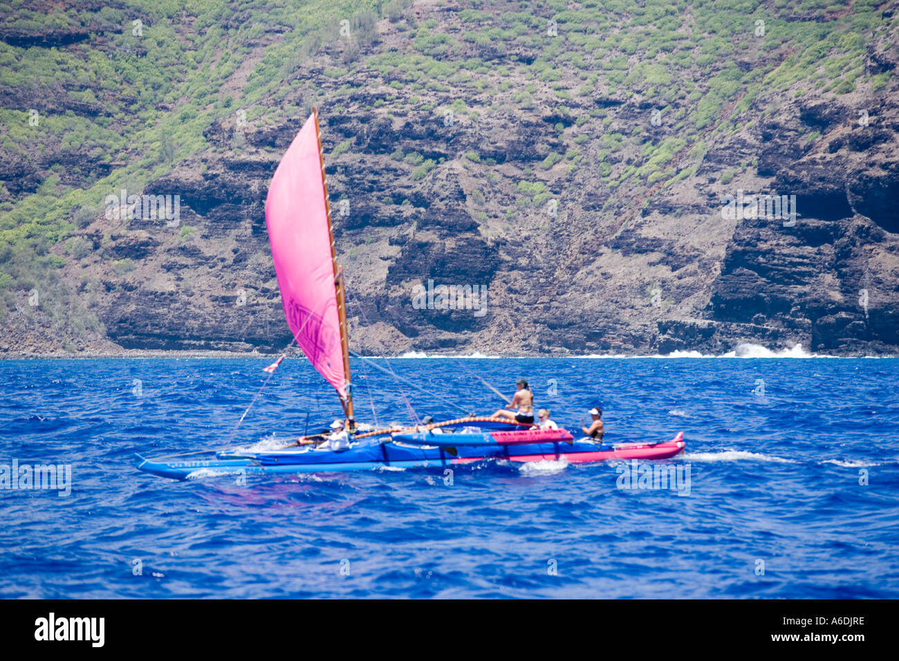Outrigger Canoe Racing Kauai Hawaii Stock Photo Alamy