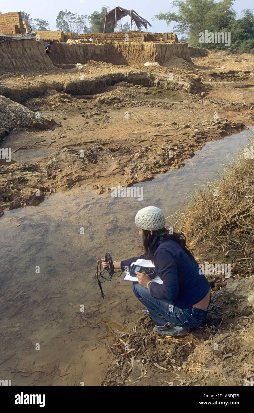 Testing water quality, Vietnam Stock Photo Alamy