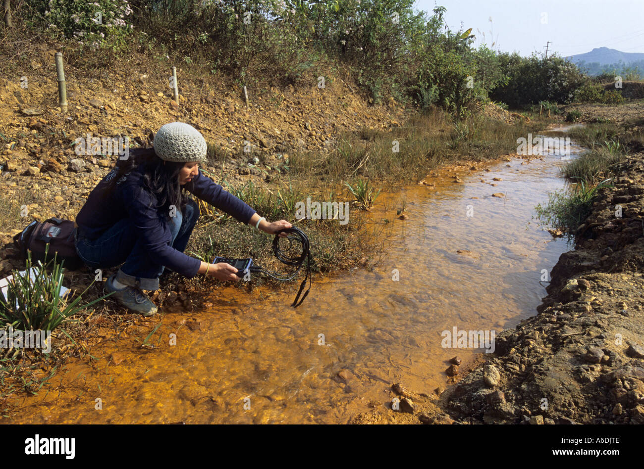 Water quality testing, Vietnam Stock Photo