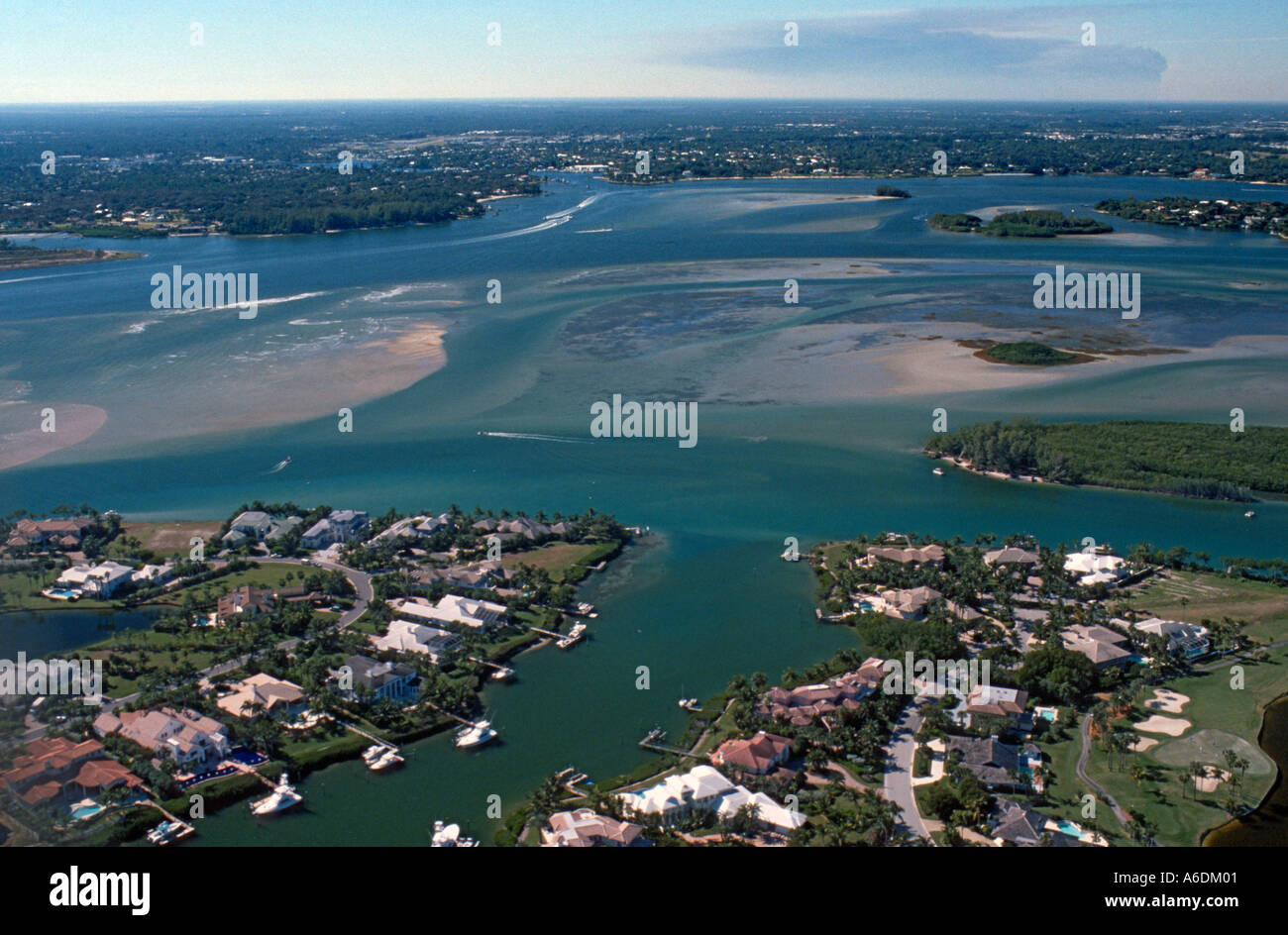 Saint Lucie inlet estuary inlet area Florida FL Intracoastal waterway Stock Photo Alamy