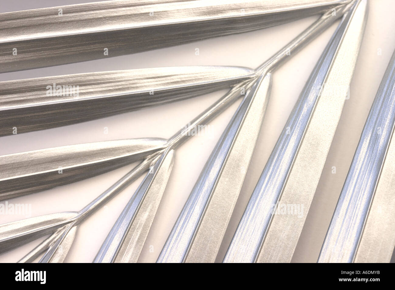 SILVER PALM FROND WHITE BACKGROUND HORIZONTAL BAPDB5982 Stock Photo Alamy