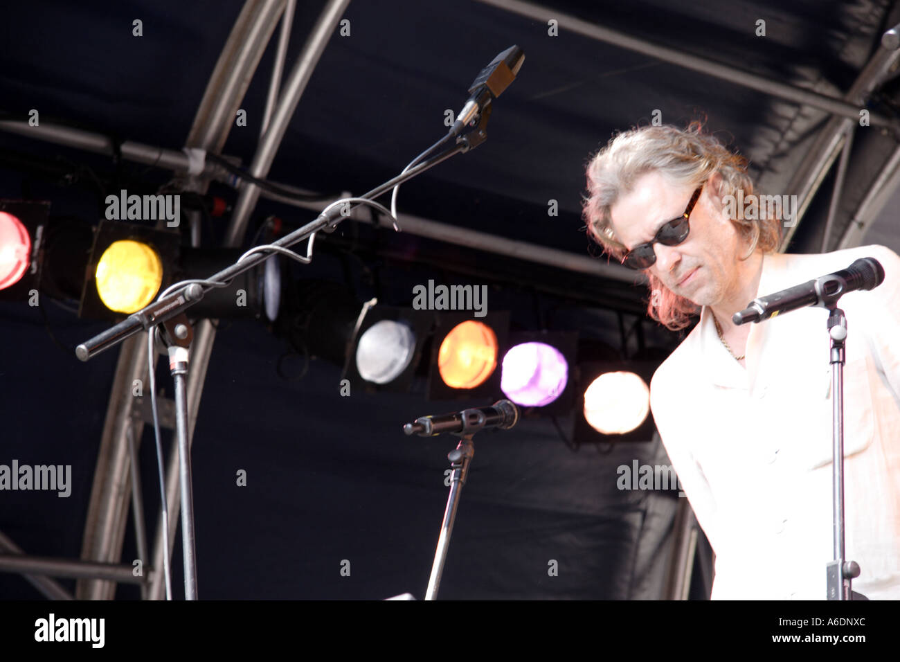 Bob Geldof at the BBC Africa concert at the British Museum in 2005 Stock Photo