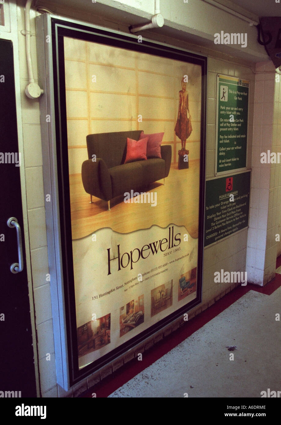 Backlit advertisement Stock Photo