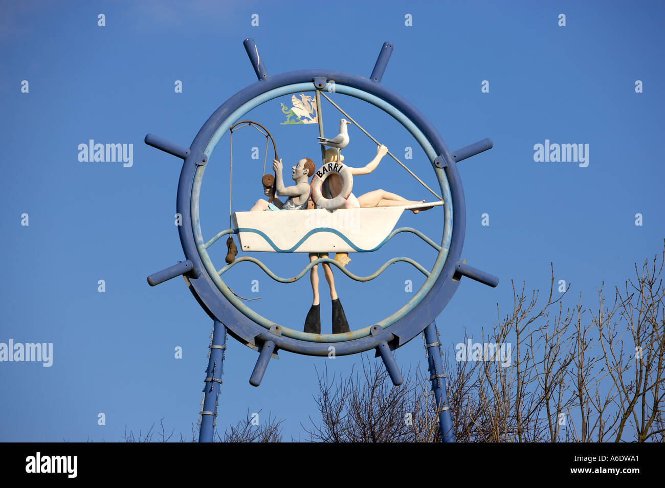 Barry Island Sculpture, Barry, South Wales, UK Stock Photo
