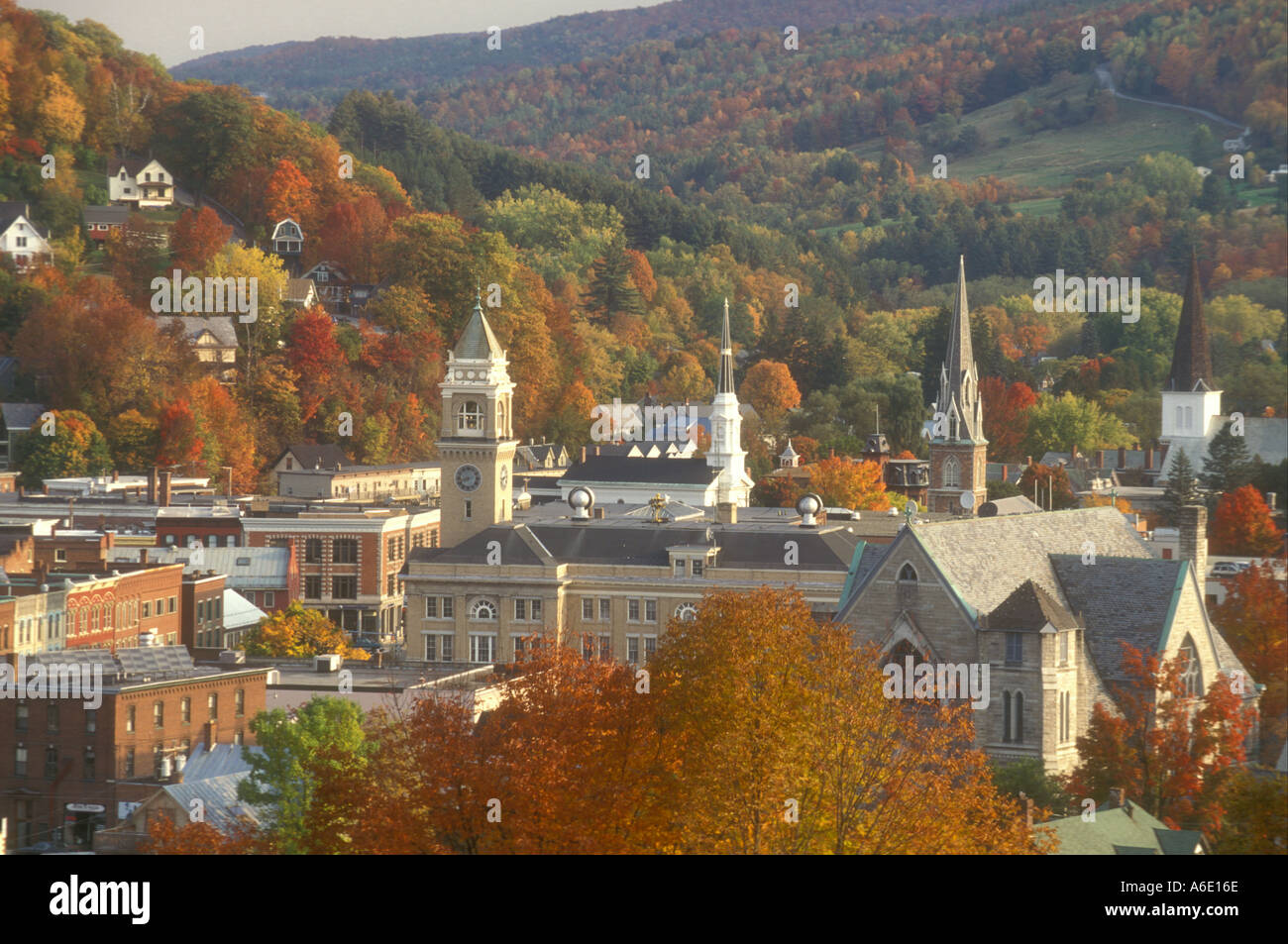 Fall foliage in montpelier vermont hires stock photography and images
