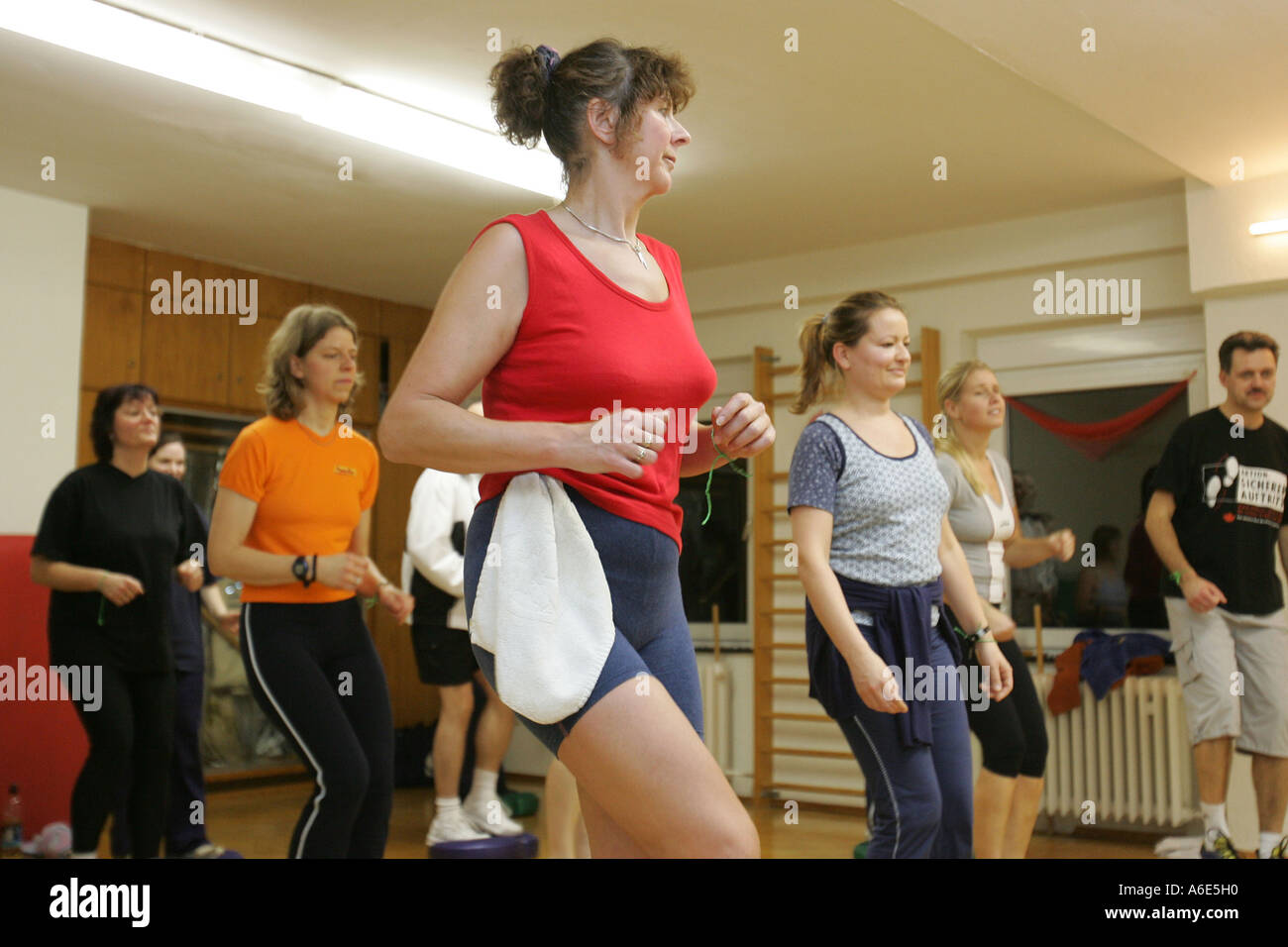DEU, Federal Republic of Germany, Weinheim, night of fitness with a sports club Stock Photo