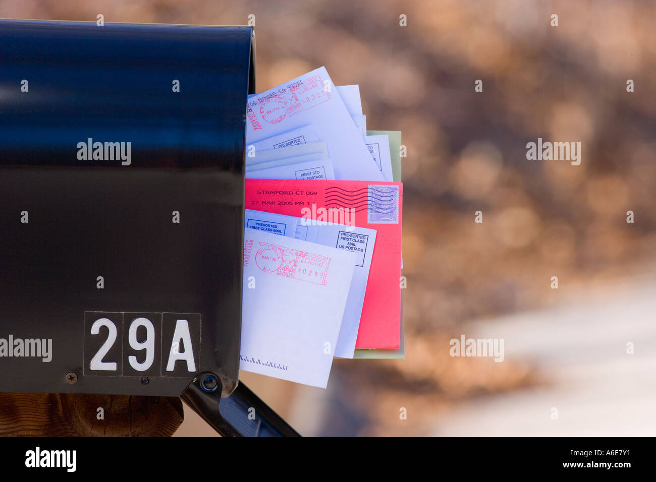 Letters in rural mailbox Stock Photo Alamy