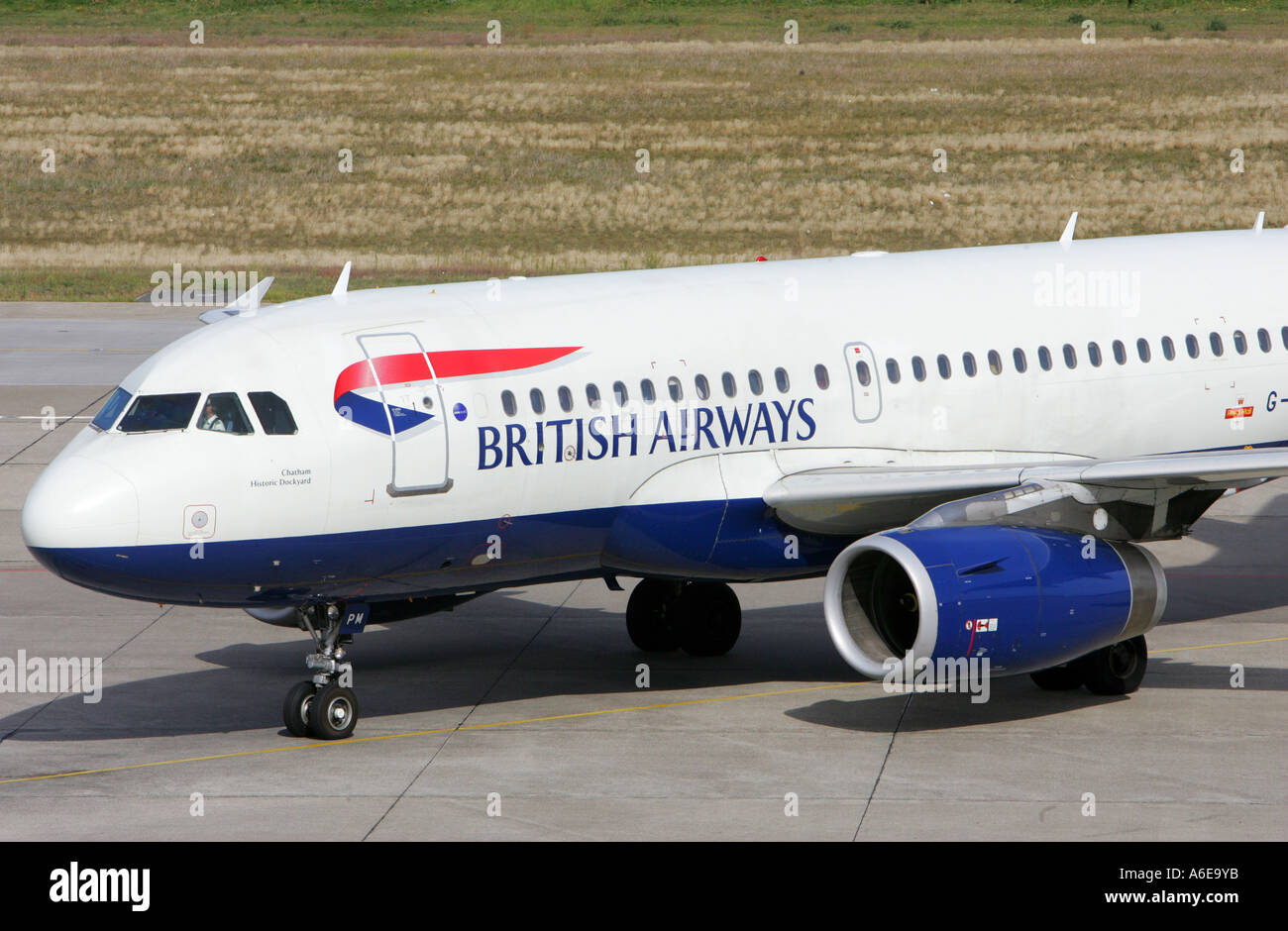 British Airways airplane at Tegel airport, Berlin Stock Photo