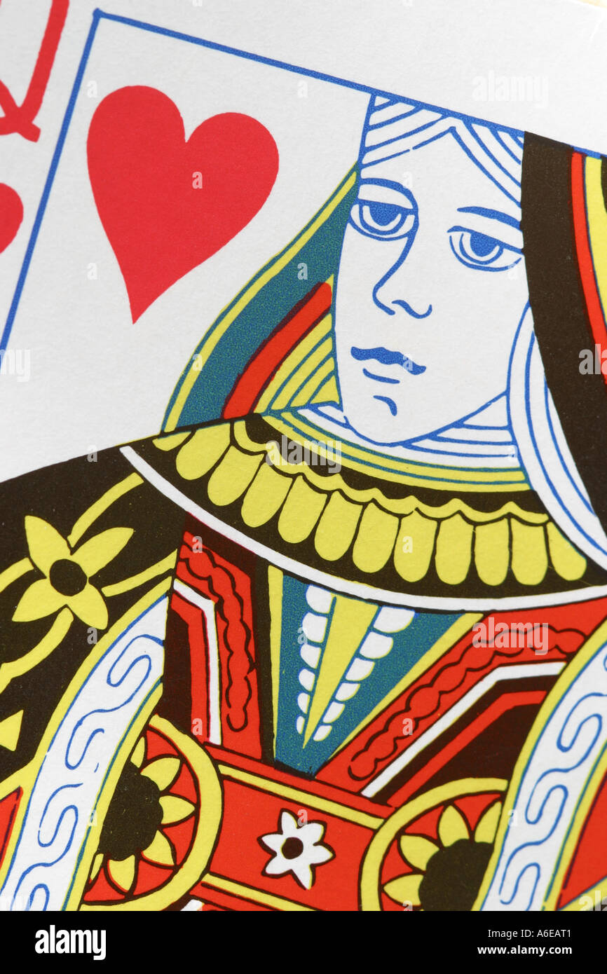 Queen of hearts playing card hires stock photography and images Alamy