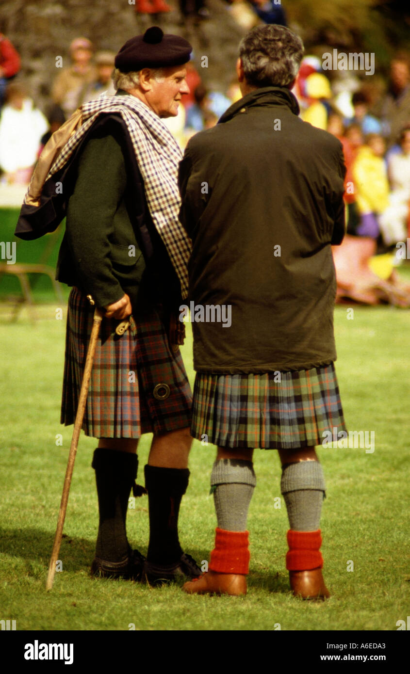 two men skye highland games scotland Stock Photo
