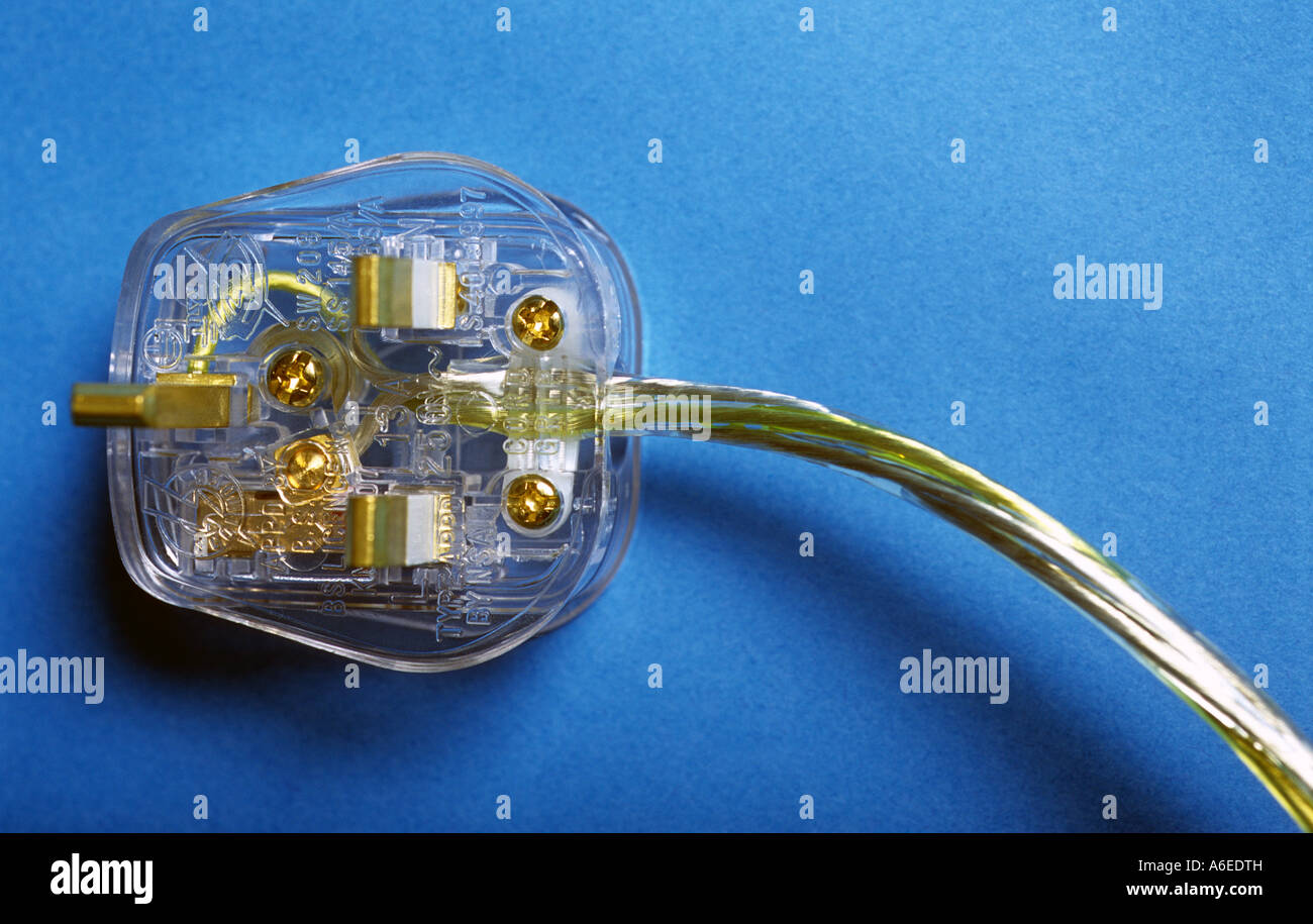 Domestic British 3pin electrical plug Stock Photo Alamy