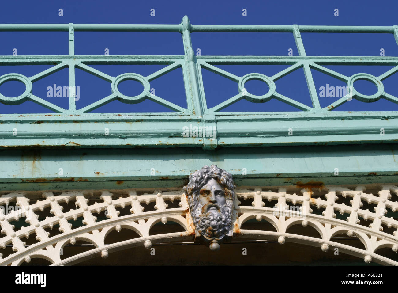 Brighton intricate wrought iron railings along Brighton seafront