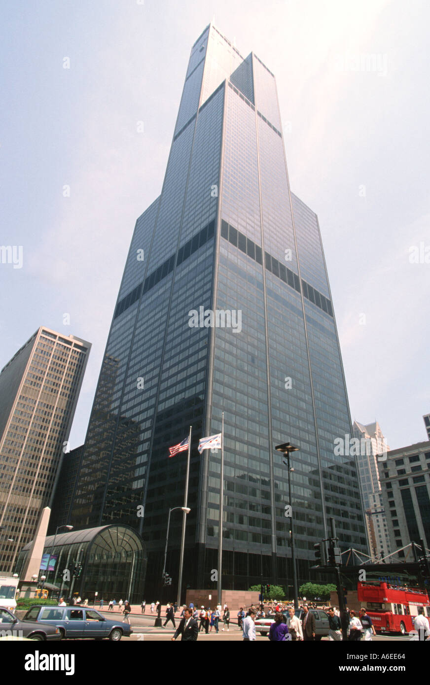 CHICAGO Illinois Sears Tower viewed from below  Stock Photo
