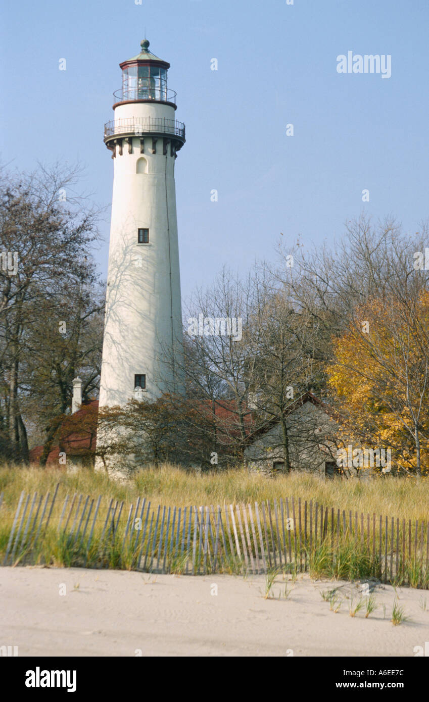 LAKEFRONT Evanston Illinois Grosse Point Lighthouse Stock Photo Alamy