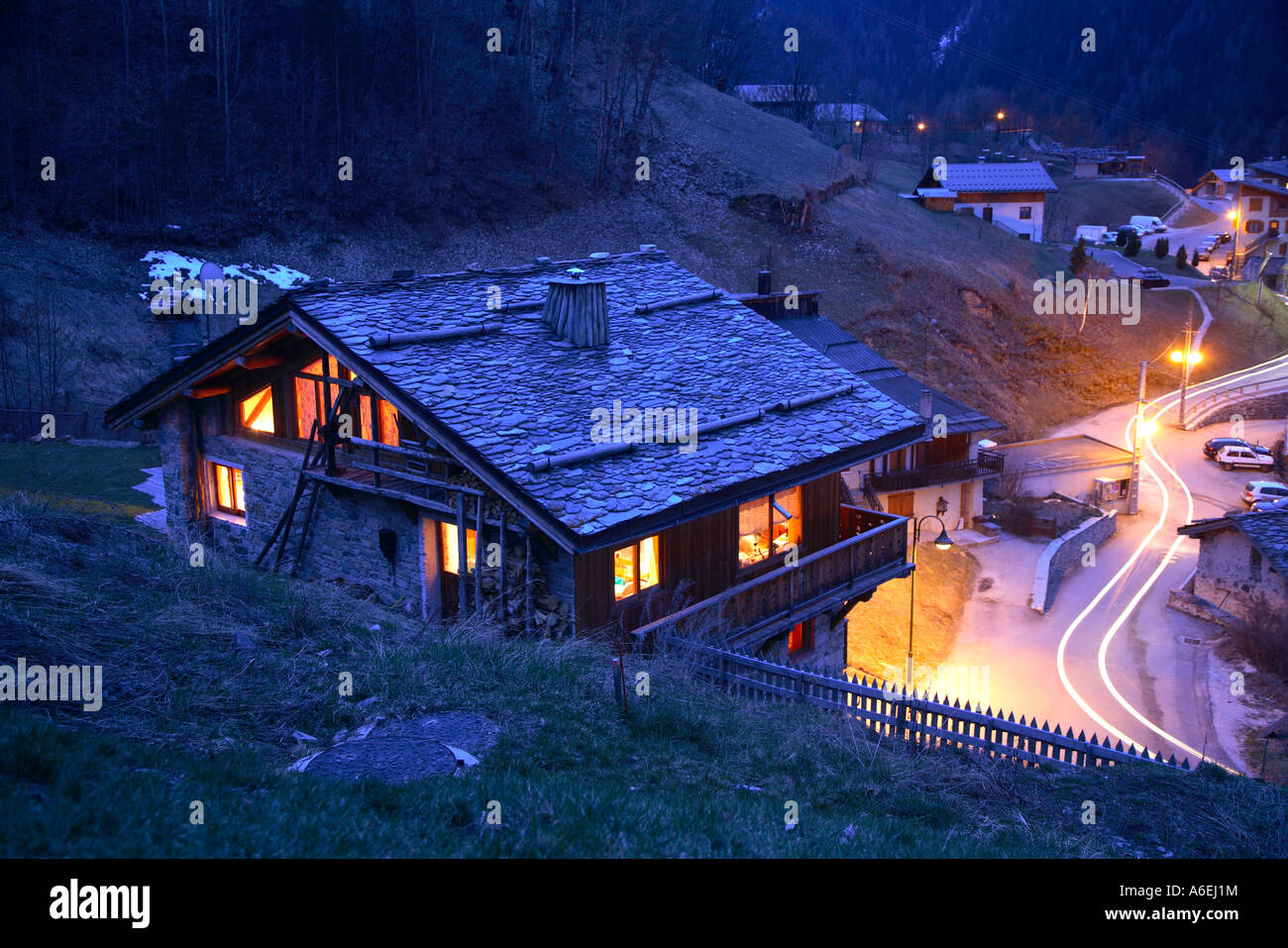 Holiday houses in the French Alps mountains of Tarentaise Savoy Savoie