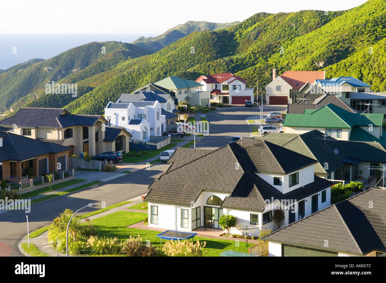 Brooklyn Heights Subdivision Wellington New Zealand developed in the mid 1980 s Stock Photo Alamy