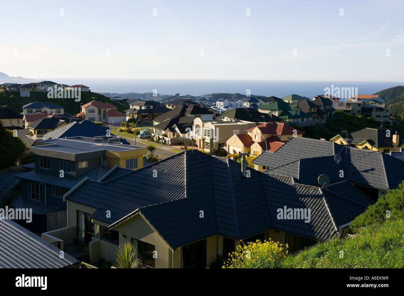 Brooklyn Heights Subdivision Wellington New Zealand developed in the mid 1980s Stock Photo Alamy