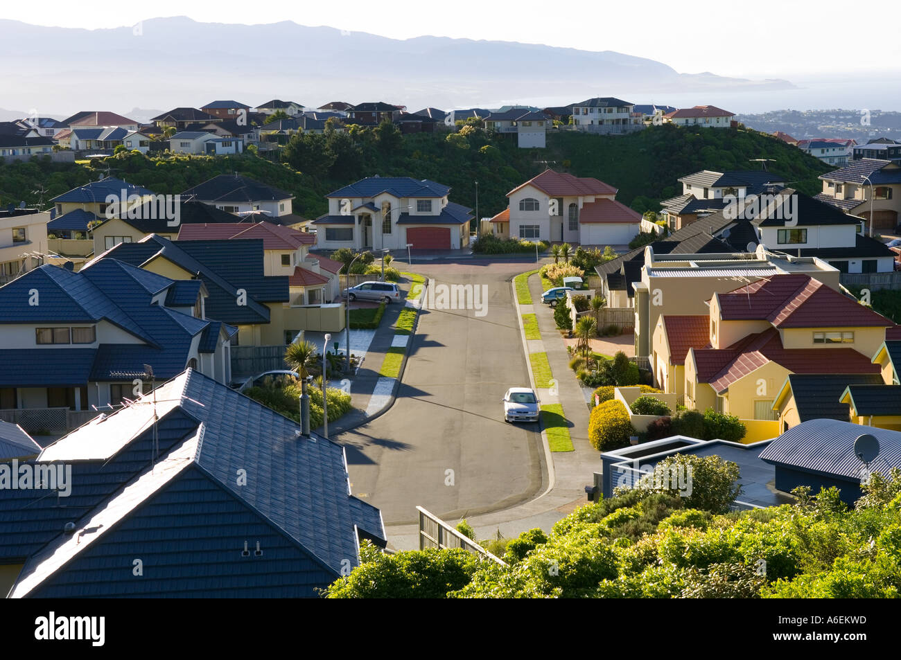 Brooklyn Heights Subdivision Wellington New Zealand developed in the mid 1980s Stock Photo Alamy