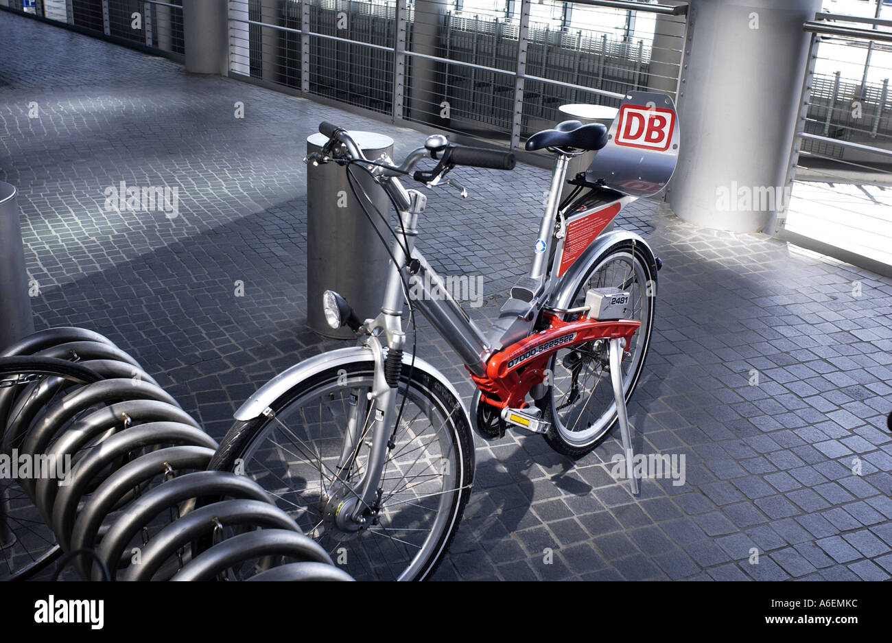 Rental bike bicycle of German Railways Stock Photo Alamy