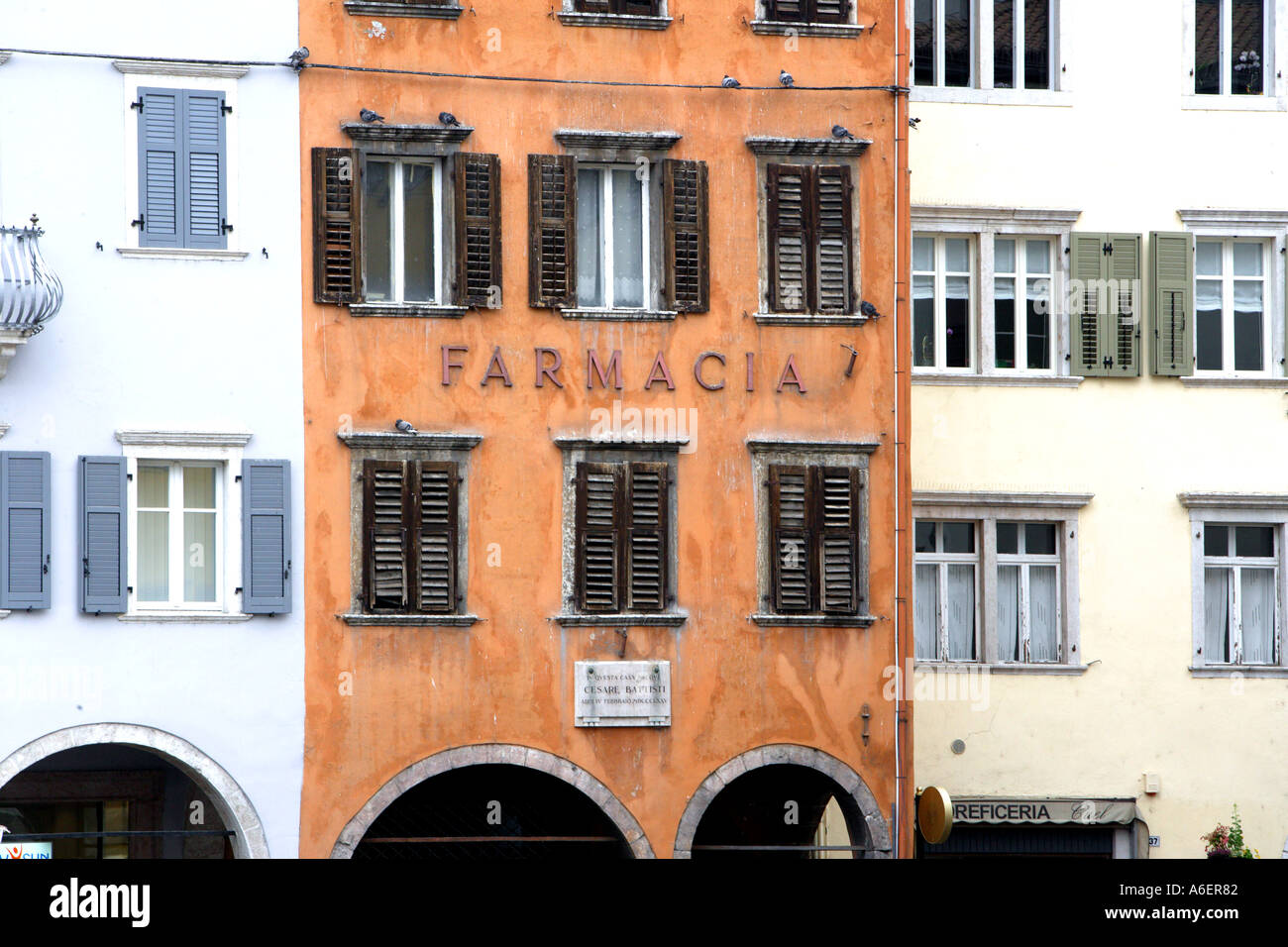 Farmacia building in Trento Alto Adige Italy Stock Photo