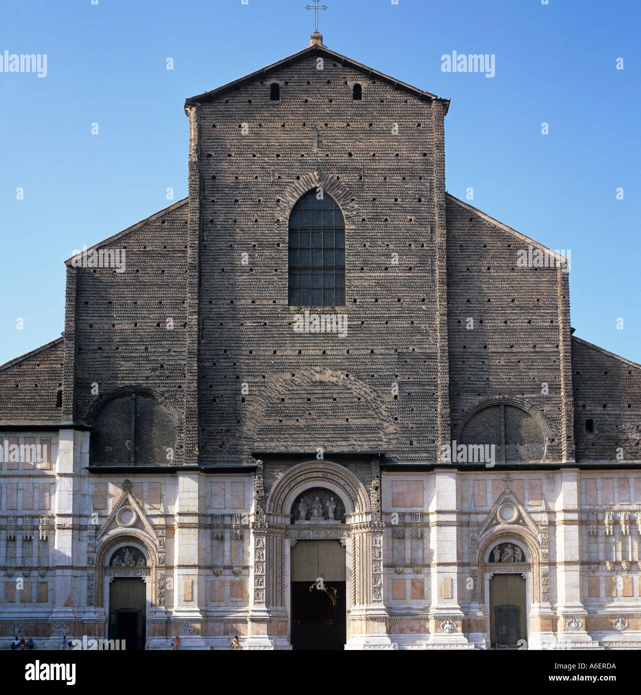The front of Bologna Duomo cathedral of San Petronio Bologna Emilia