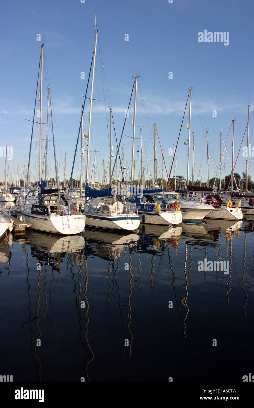 Moored yachts, Chichester Marina, Sussex Stock Photo Alamy