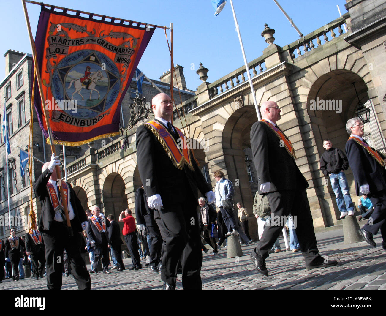 The Orange Order parade through Edinburgh on the 24th March 2007 Stock Photo
