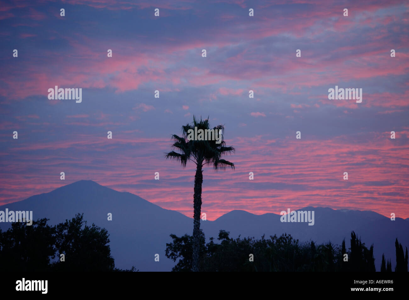 Spectacular red sky sunrise Stock Photo - Alamy