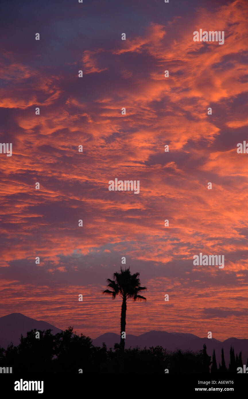 Spectacular red sky sunrise Stock Photo - Alamy