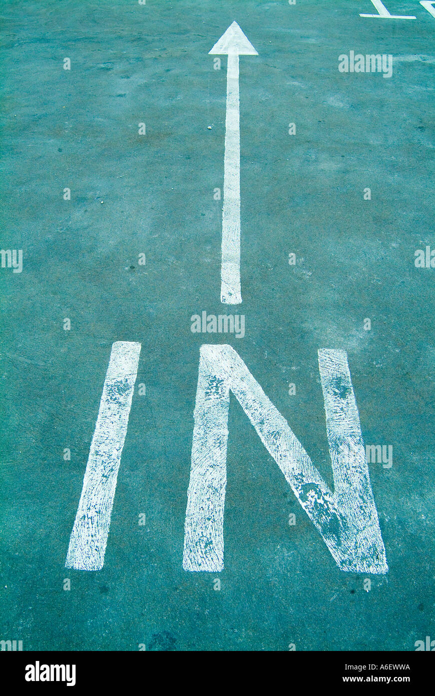 In sign on driveway Stock Photo - Alamy