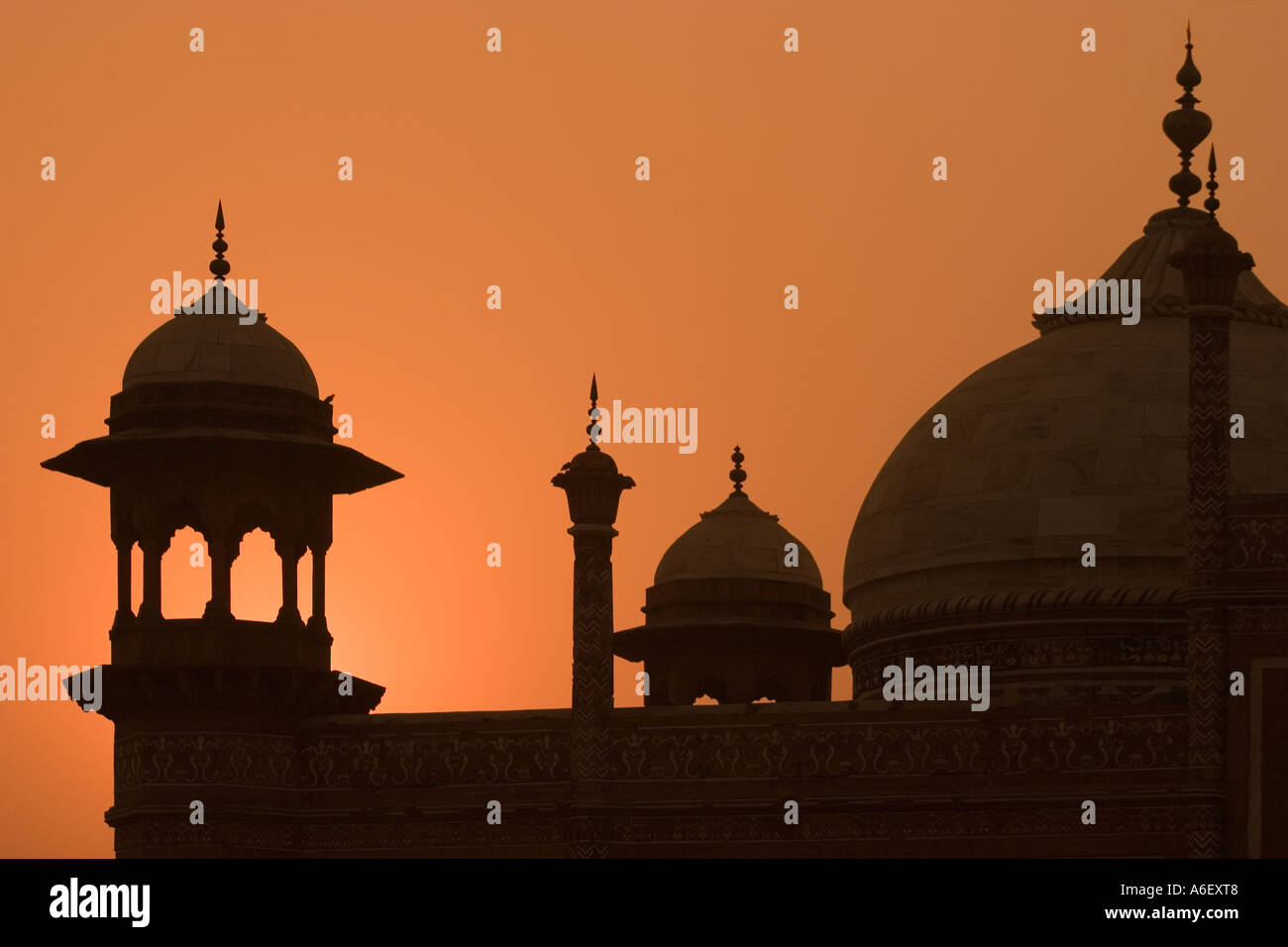 part of taj mahal at sunset agra india c Guenter Gollnick email info scenic vision de Stock Photo