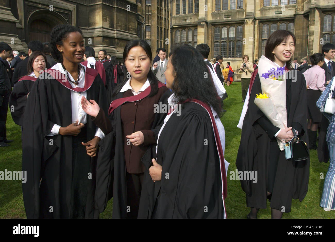Graduates after receiving their degrees at a ceremony in Bristol University  England UK Stock Photo - Alamy
