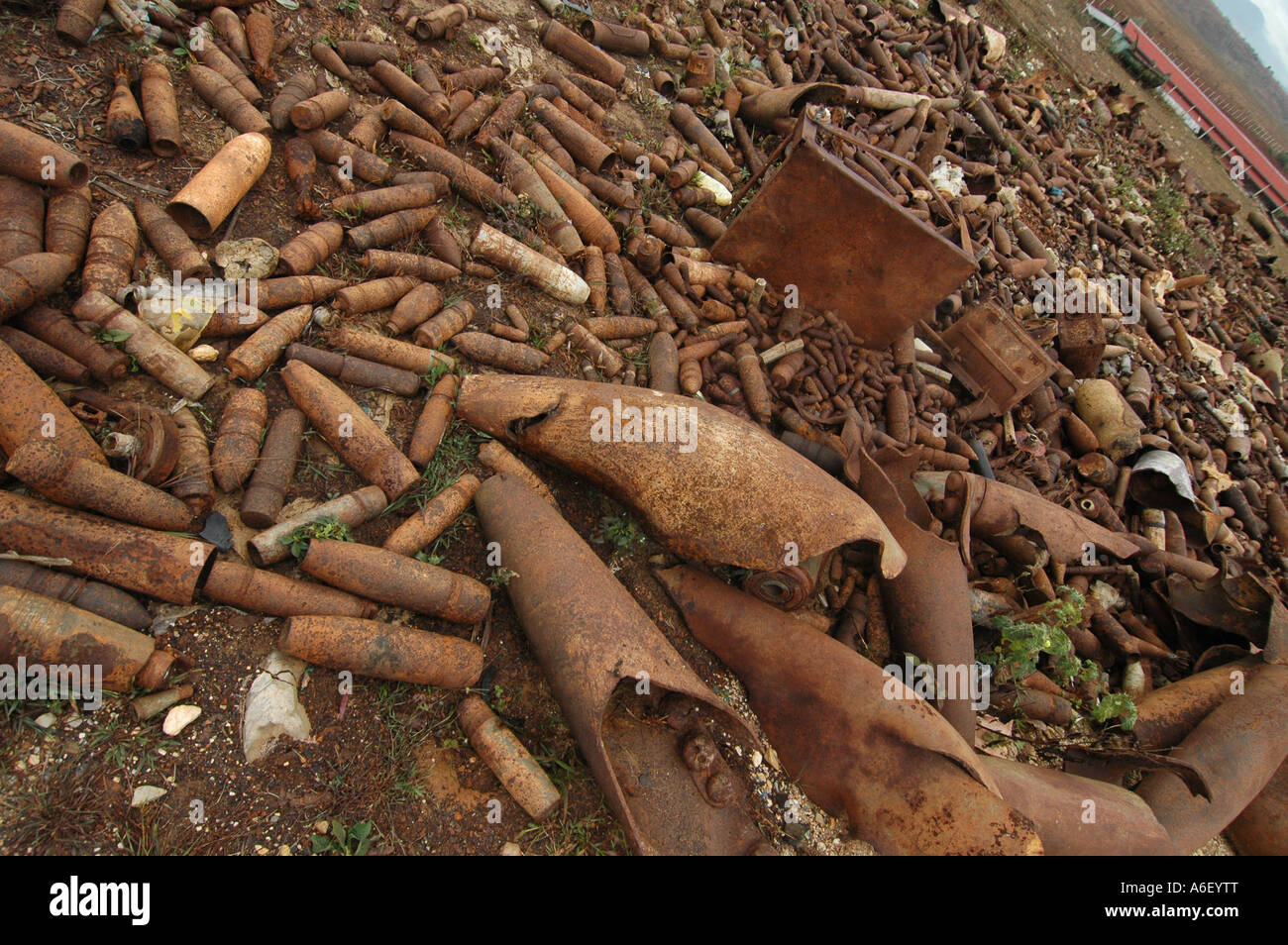 Remains of US bombing in Laos 30 years ago Stock Photo