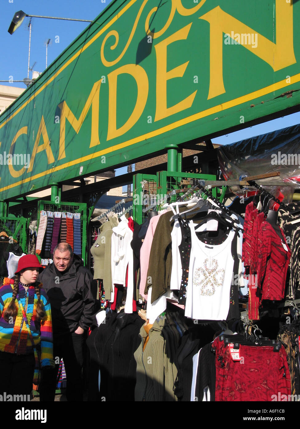 Camden Market, Chalk Farm Road, near Camden Lock, Camden Town, London, England, United Kingdome Stock Photo