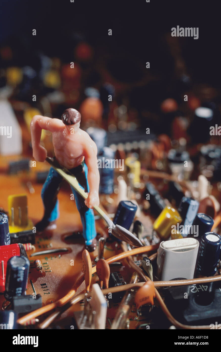 Digging Technology vertical Stock Photo - Alamy